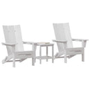vidaXL Kerti Szék 3 pcs Fehér 80.5 x 74.5 x 92 cm Polietilén