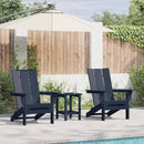 vidaXL Kerti Szék 3 pcs Tengerészkék 80.5 x 74.5 x 92 cm Polietilén
