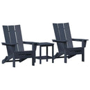 vidaXL Kerti Szék 3 pcs Tengerészkék 80.5 x 74.5 x 92 cm Polietilén