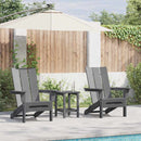 vidaXL Kerti Szék 3 pcs Világosszürke 80.5 x 74.5 x 92 cm Polietilén