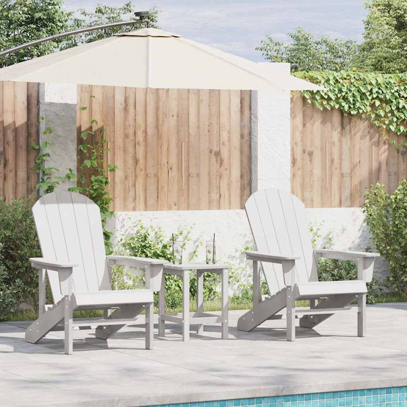 vidaXL Kerti pihenő bútor 2 pcs Fehér 74 x 82 x 90cm Polietilén