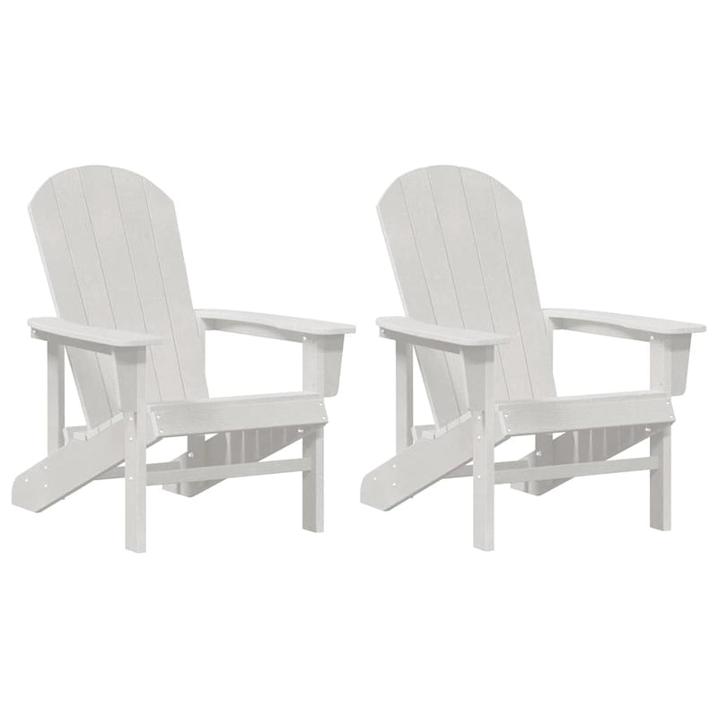 vidaXL Kerti pihenő bútor 2 pcs Fehér 74 x 82 x 90cm Polietilén
