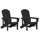 vidaXL Kerti Szék 2 pcs Fekete 82 x 74 x 92 cm Polietilén