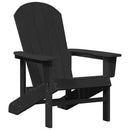 vidaXL Kerti Szék 2 pcs Fekete 82 x 74 x 92 cm Polietilén