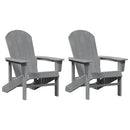 vidaXL Kerti Szék 2 pcs Világosszürke 82 x 74 x 92 cm Polietilén