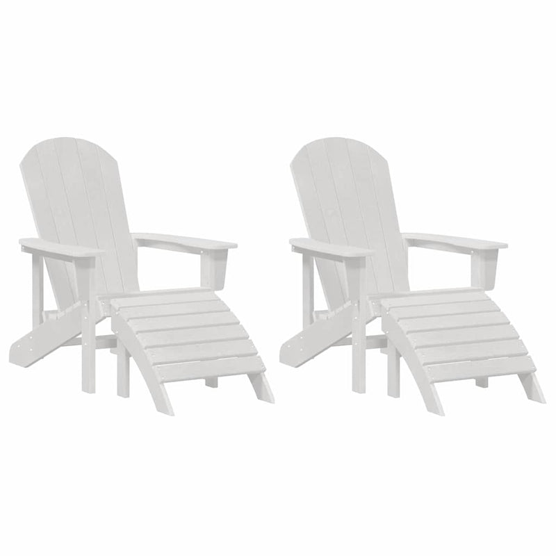vidaXL Kerti pihenő bútor 2 pcs Fehér 74 x 82 x 90cm Műanyag