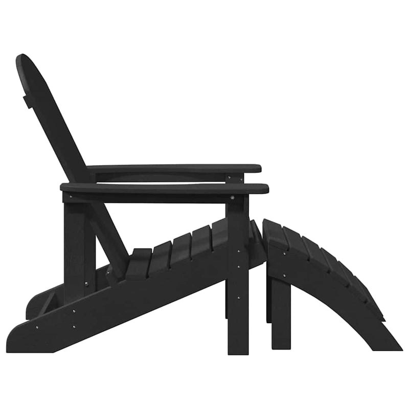 vidaXL Kerti pihenő bútor 2 pcs Fekete 74 x 82 x 90cm Műanyag