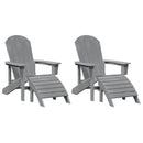 vidaXL Kerti Szék 2 pcs Világosszürke 83 x 74 x 92 cm Polietilén