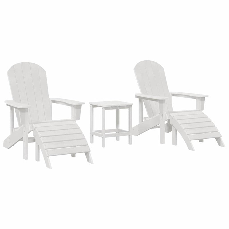 vidaXL Kerti pihenő bútor 3 pcs Fehér 38 x 38 x 46cm Műanyag