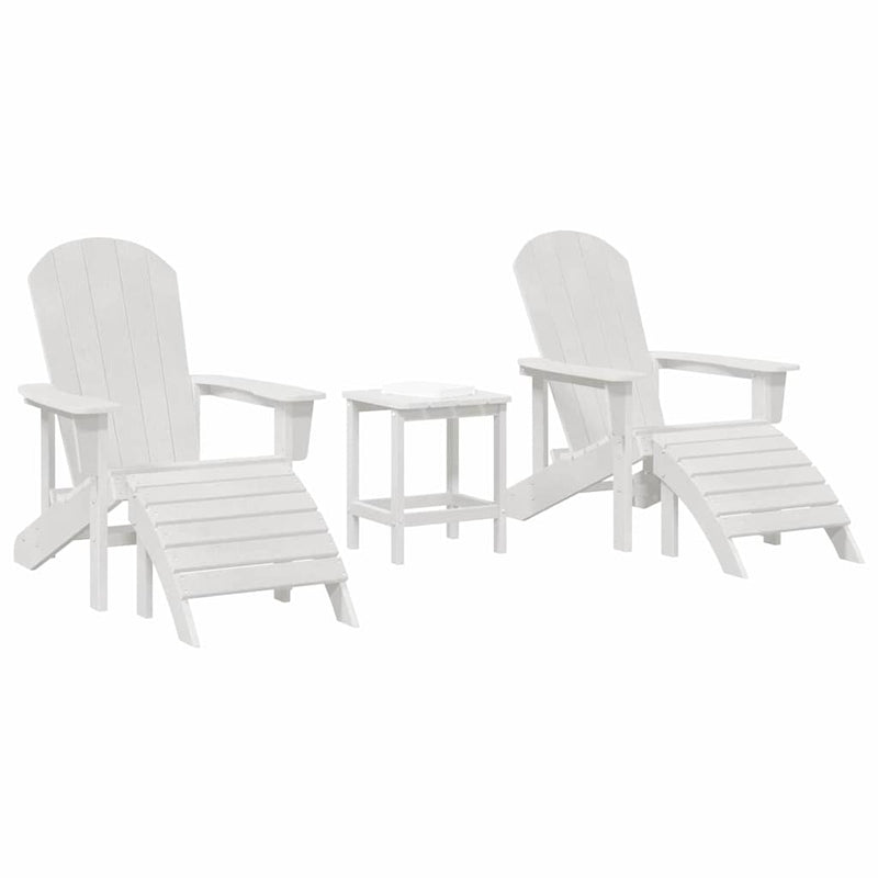 vidaXL Kerti pihenő bútor 3 pcs Fehér 38 x 38 x 46cm Műanyag