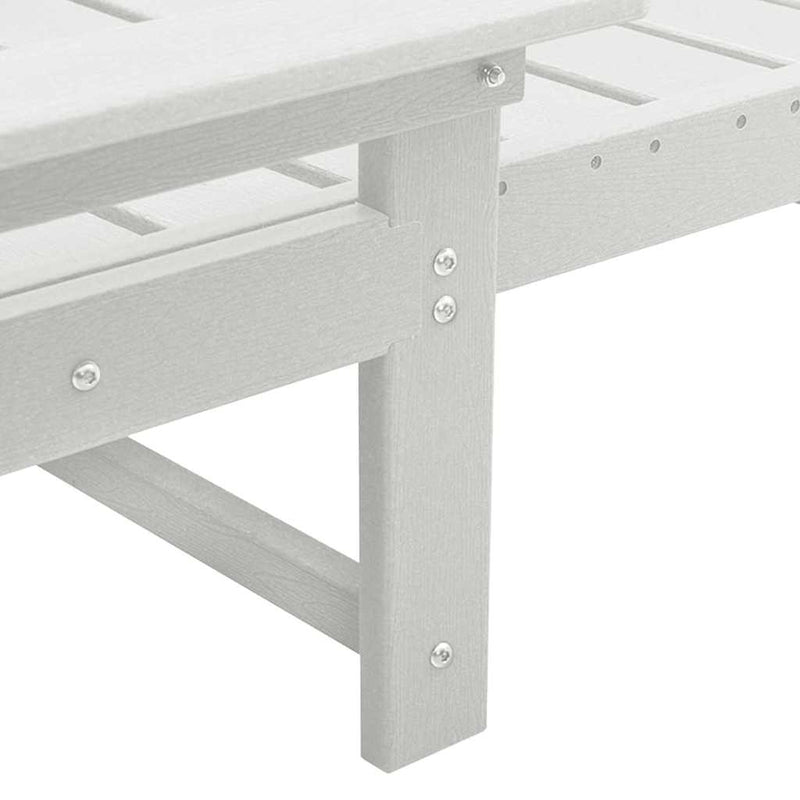 vidaXL Kerti pihenő bútor 2 pcs Fehér 53 x 195.5 x 30 cm Polietilén