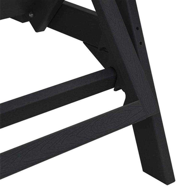 vidaXL Kerti pihenő bútor 2 pcs Fekete 53 x 195.5 x 30 cm Polietilén