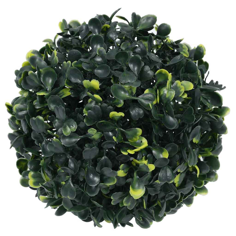 vidaXL 4 db zöld mesterséges boxwood gömbök LED fényekkel 12 cm