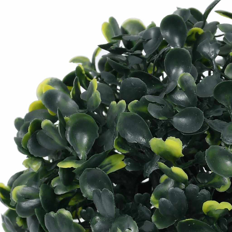 vidaXL 4 db zöld mesterséges boxwood gömbök LED fényekkel 12 cm