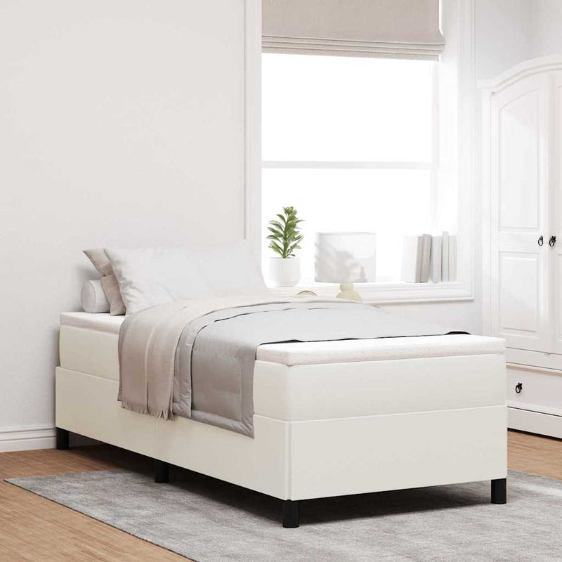 vidaXL Ágykeret Krém 80 x 200 cm Bársony anyag