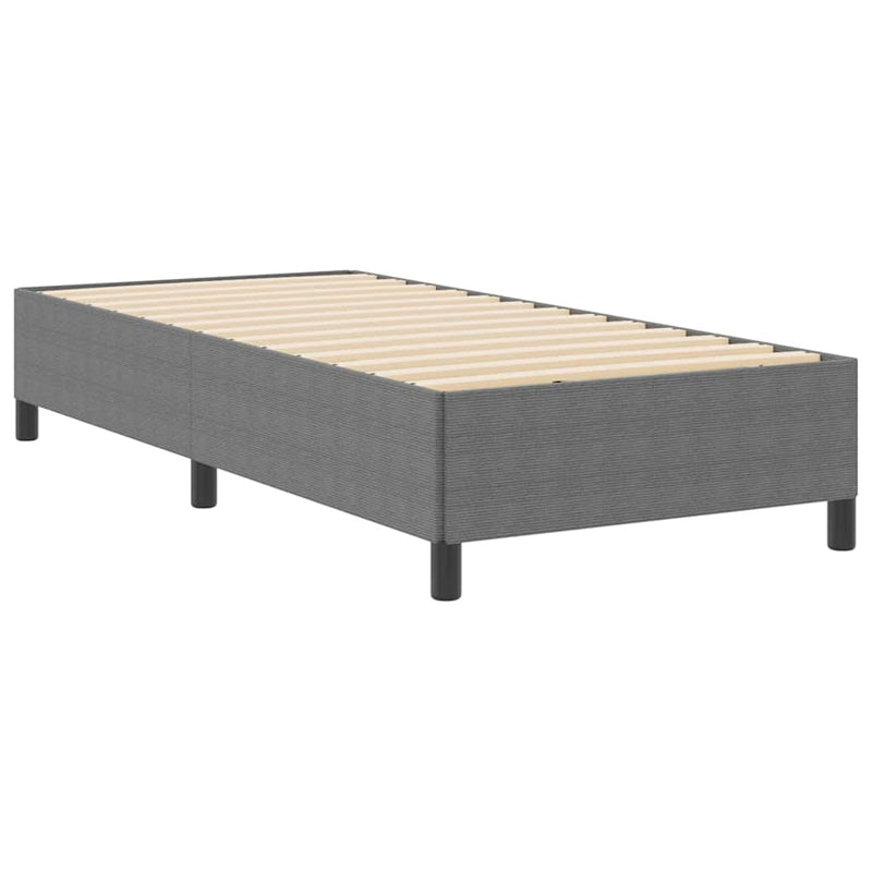 vidaXL Ágykeret Világosszürke 90 x 200 cm Bársony anyag