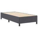 vidaXL Boxrugós ágy Sötétszürke 90 x 200 cm Bársonyos szövet