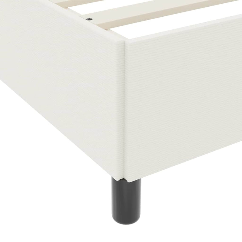 vidaXL Ágykeret Krém 90 x 200 cm Bársony anyag