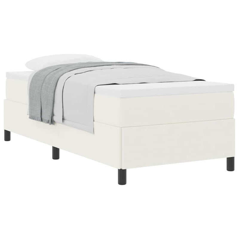 vidaXL Ágykeret Krém 90 x 200 cm Bársony anyag