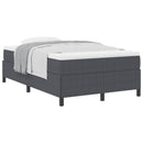 vidaXL Boxrugós ágy Sötétszürke 120 x 190 cm Bársonyos szövet