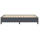 vidaXL Boxrugós ágy Sötétszürke 120 x 190 cm Bársonyos szövet