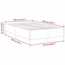 vidaXL Boxrugós ágy Szürke zöld 120 x 190 cm Bársonyos szövet