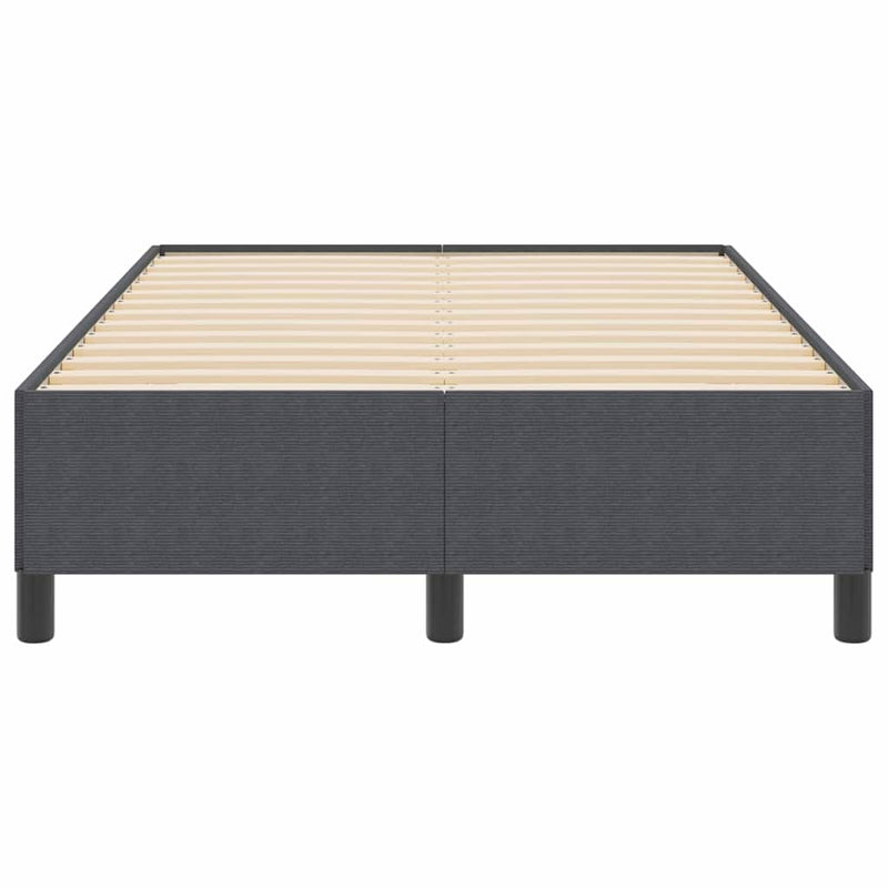 vidaXL Ágykeret Sötétszürke 120 x 200 cm Bársony anyag