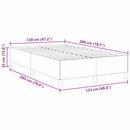 vidaXL Boxrugós ágy Krémszínű 120 x 200 cm Bársonyos szövet