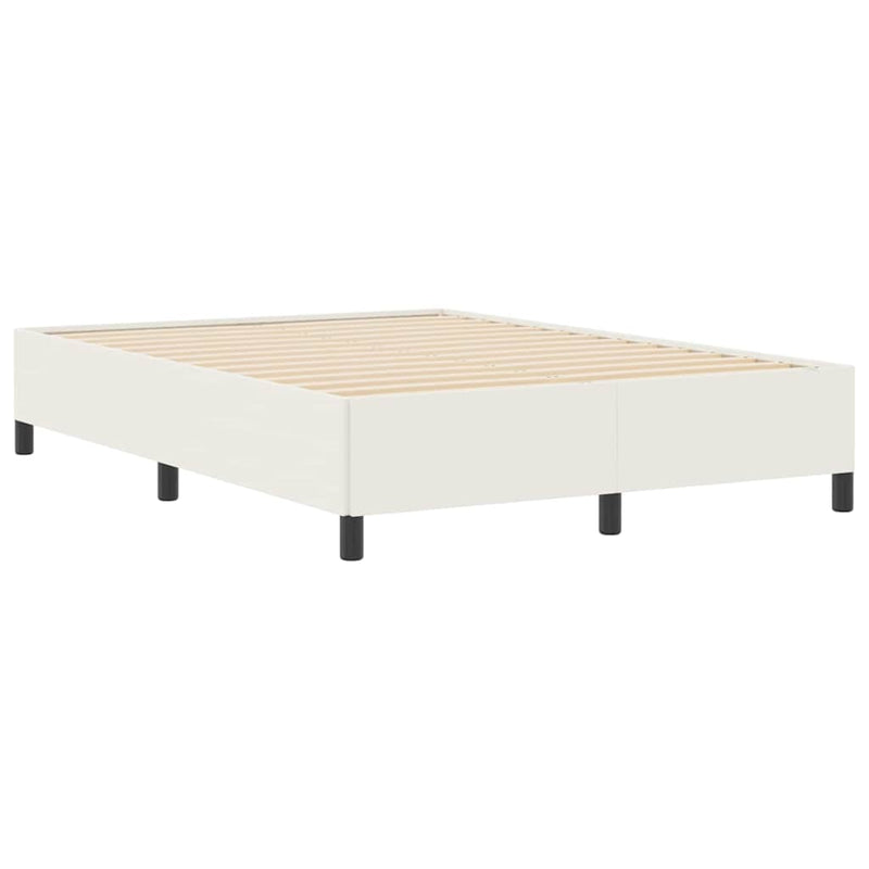 vidaXL Ágykeret Krém 140 x 190 cm Bársony anyag