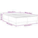 vidaXL Boxrugós ágy Kék 140 x 190 cm Bársonyos szövet