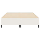 vidaXL Ágykeret Krém 140 x 200 cm Bársony anyag