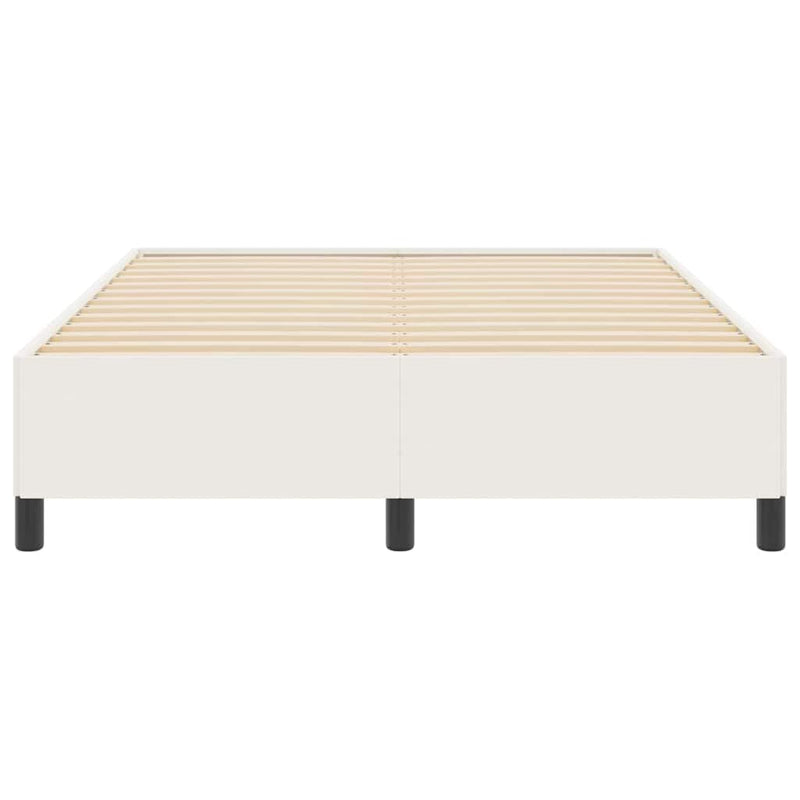 vidaXL Ágykeret Krém 140 x 200 cm Bársony anyag