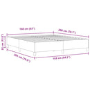 vidaXL Ágykeret Sötétszürke 160 x 200 cm Bársony anyag