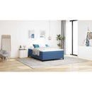 vidaXL Boxrugós ágy Kék 160 x 200 cm Bársonyos szövet