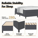 vidaXL Boxrugós ágy Sötétszürke 180 x 200 cm Bársonyos szövet