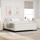 vidaXL Boxrugós ágy Krémszínű 180 x 200 cm Bársonyos szövet