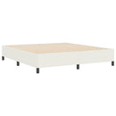 vidaXL Boxrugós ágy Krémszínű 180 x 200 cm Bársonyos szövet