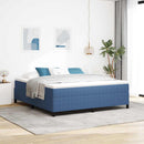 vidaXL Boxrugós ágy Kék 180 x 200 cm Bársonyos szövet