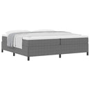 vidaXL Boxrugós ágy Világosszürke 200 x 200 cm Bársonyos szövet