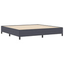 vidaXL Boxrugós ágy Sötétszürke 200 x 200 cm Bársonyos szövet