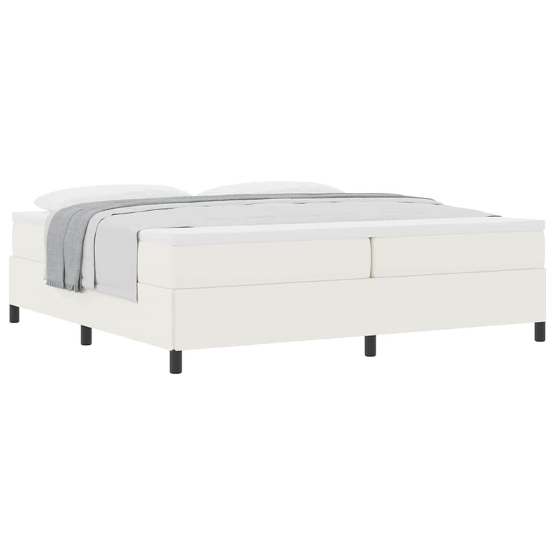 vidaXL Ágykeret Krém 200 x 200 cm Bársony anyag