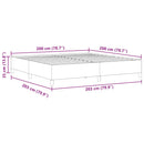 vidaXL Boxrugós ágy Krémszínű 200 x 200 cm Bársonyos szövet