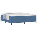 vidaXL Boxrugós ágy Kék 200 x 200 cm Bársonyos szövet