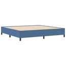 vidaXL Boxrugós ágy Kék 200 x 200 cm Bársonyos szövet