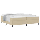 vidaXL Boxrugós ágy Szürke zöld 200 x 200 cm Bársonyos szövet