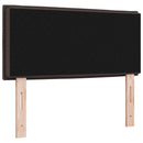 vidaXL Fejtámla fejtámlával sötétbarna 80 cm szövet