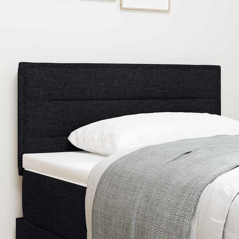 vidaXL Fejtámla Magasság állítható fejtámlával Fekete 90 cm szövet