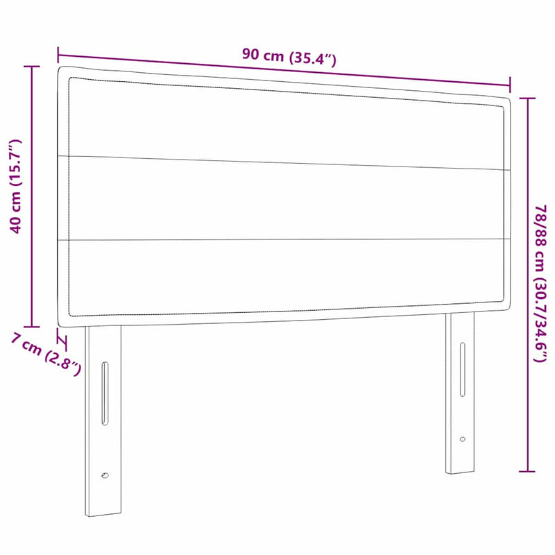 vidaXL Fejtámla Magasság állítható fejtámlával Fekete 90 cm szövet