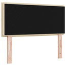 vidaXL Fejtámla fejtámlával Krém 100 cm szövet