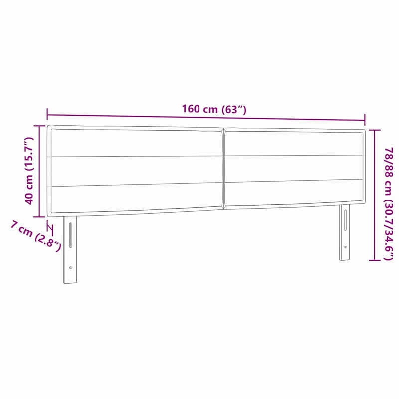 vidaXL Fejtámla Magasság állítható Kézi Világosszürke 160 cm szövet
